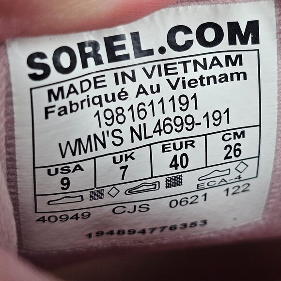 Sorel Womens Kinetic Impact‎ Lace Sneakers Pink White Mesh Chunky Sole 9US/40EU - Picture 6 of 12